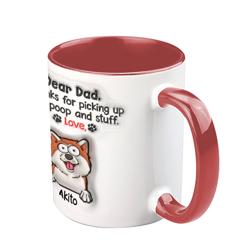 Merci d'avoir ramassé mes crottes - Mug personnalisé avec motif chien