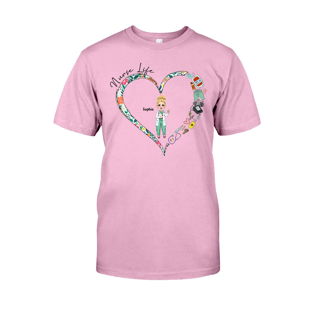 Vie d'infirmière - T-shirt et sweat à capuche personnalisés pour infirmières