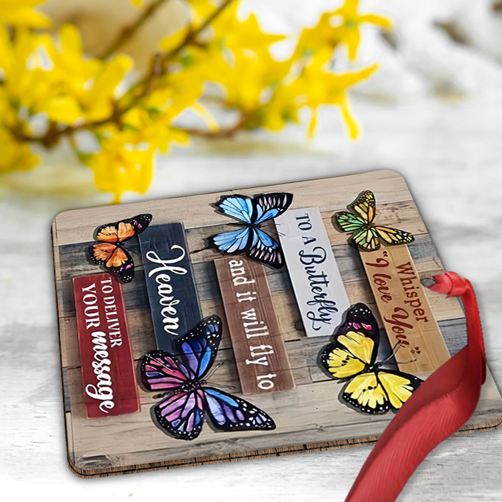Murmurer « Je t'aime » à un papillon - Ornement commémoratif personnalisé