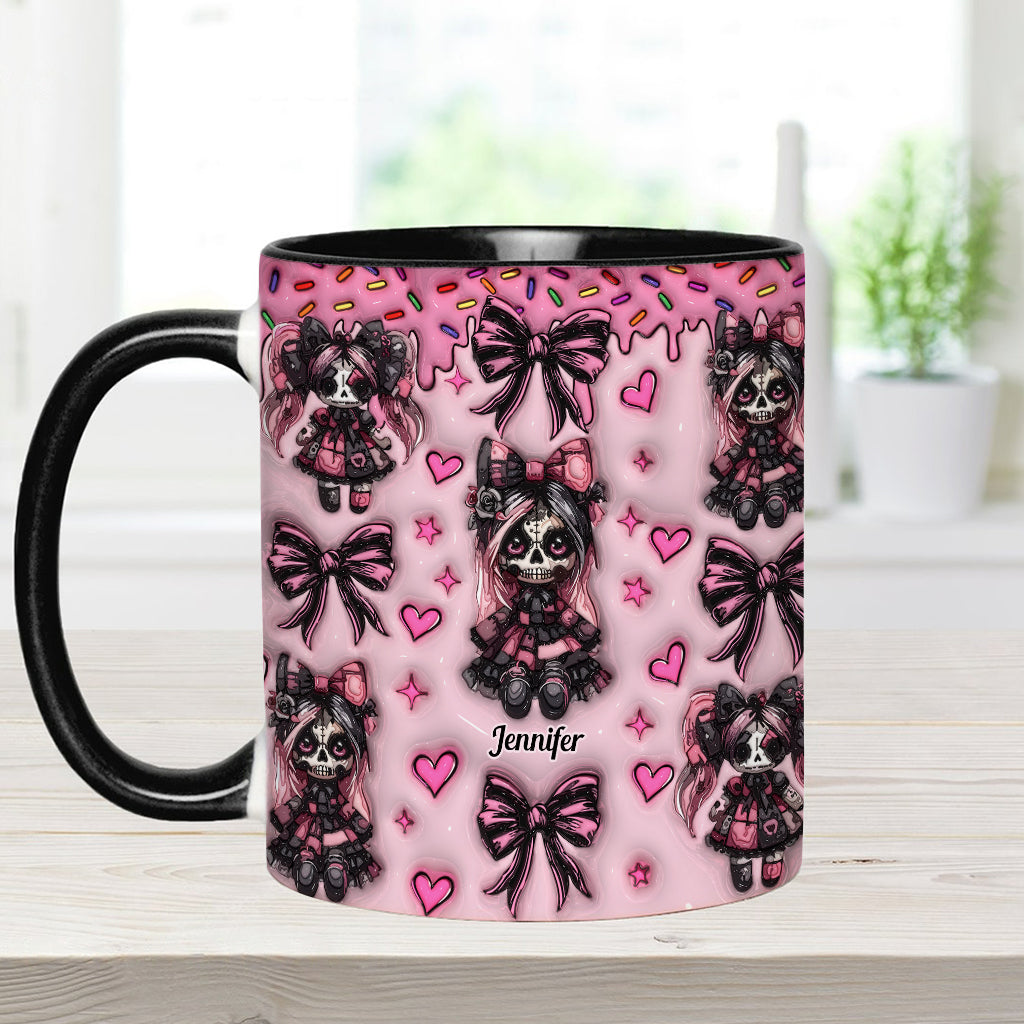 Sister Sister - Personalized Skull Accent Mug