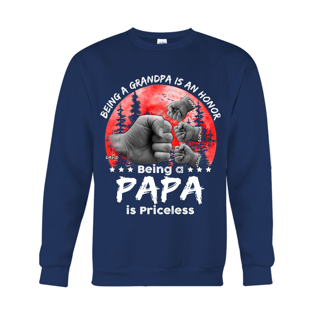 T-shirt et sweat à capuche personnalisés Père-Fils Lune Rouge - T-shirt et sweat à capuche