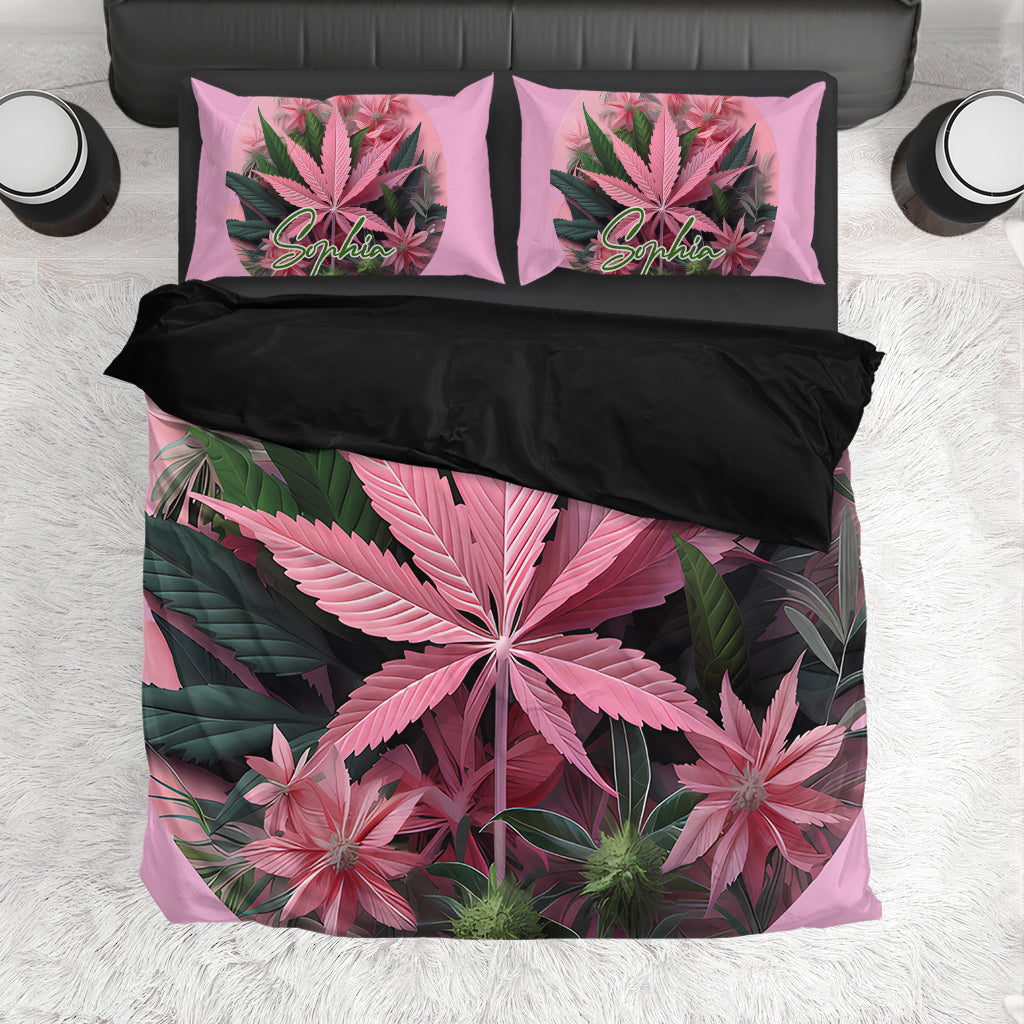 Pink In My Area - Personalized Weed Bedding Set