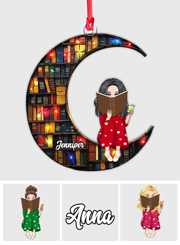 Juste une fille qui aime les livres - Ornement personnalisé en forme de livre
