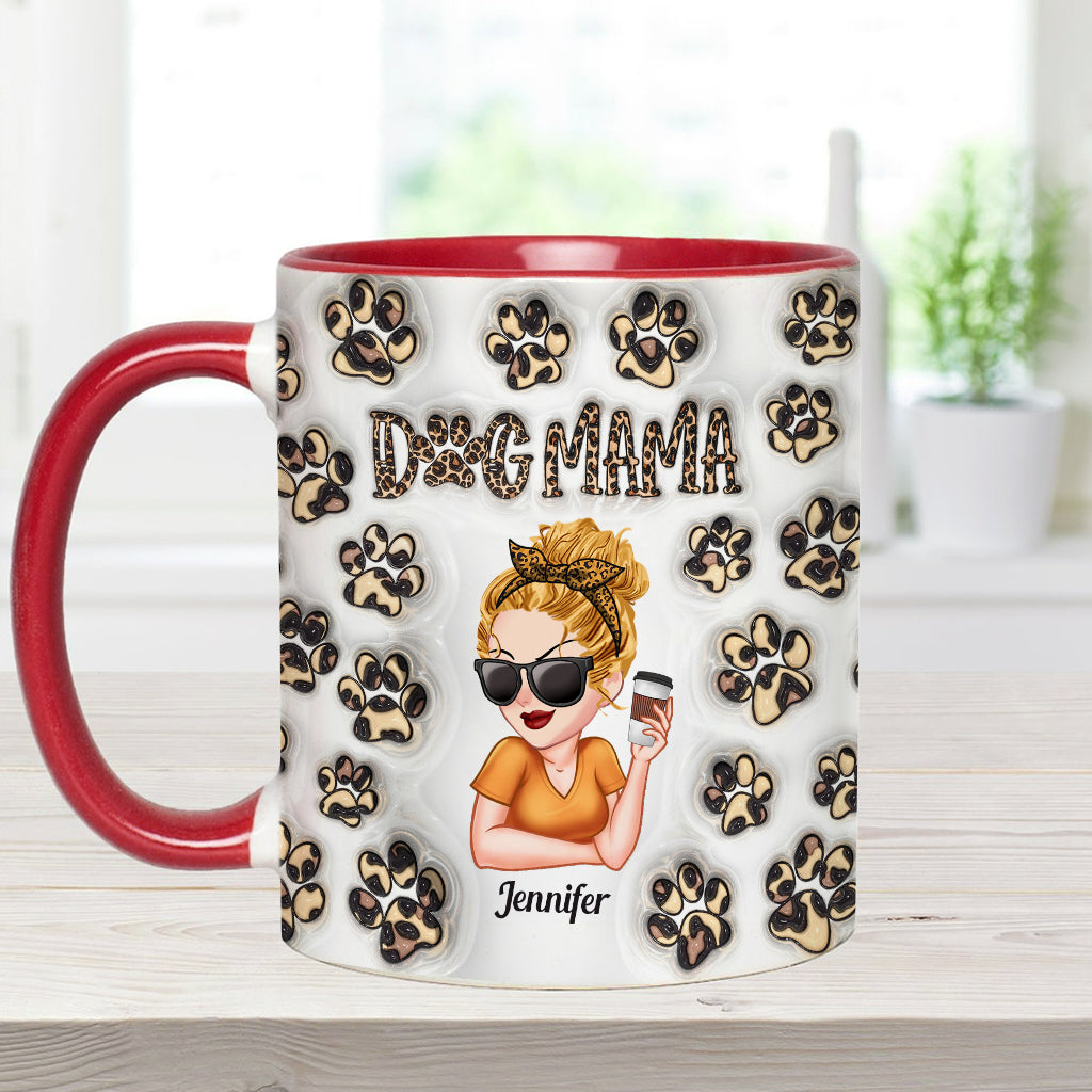 Mug personnalisé avec motif de bébé vache Highland style western et chien