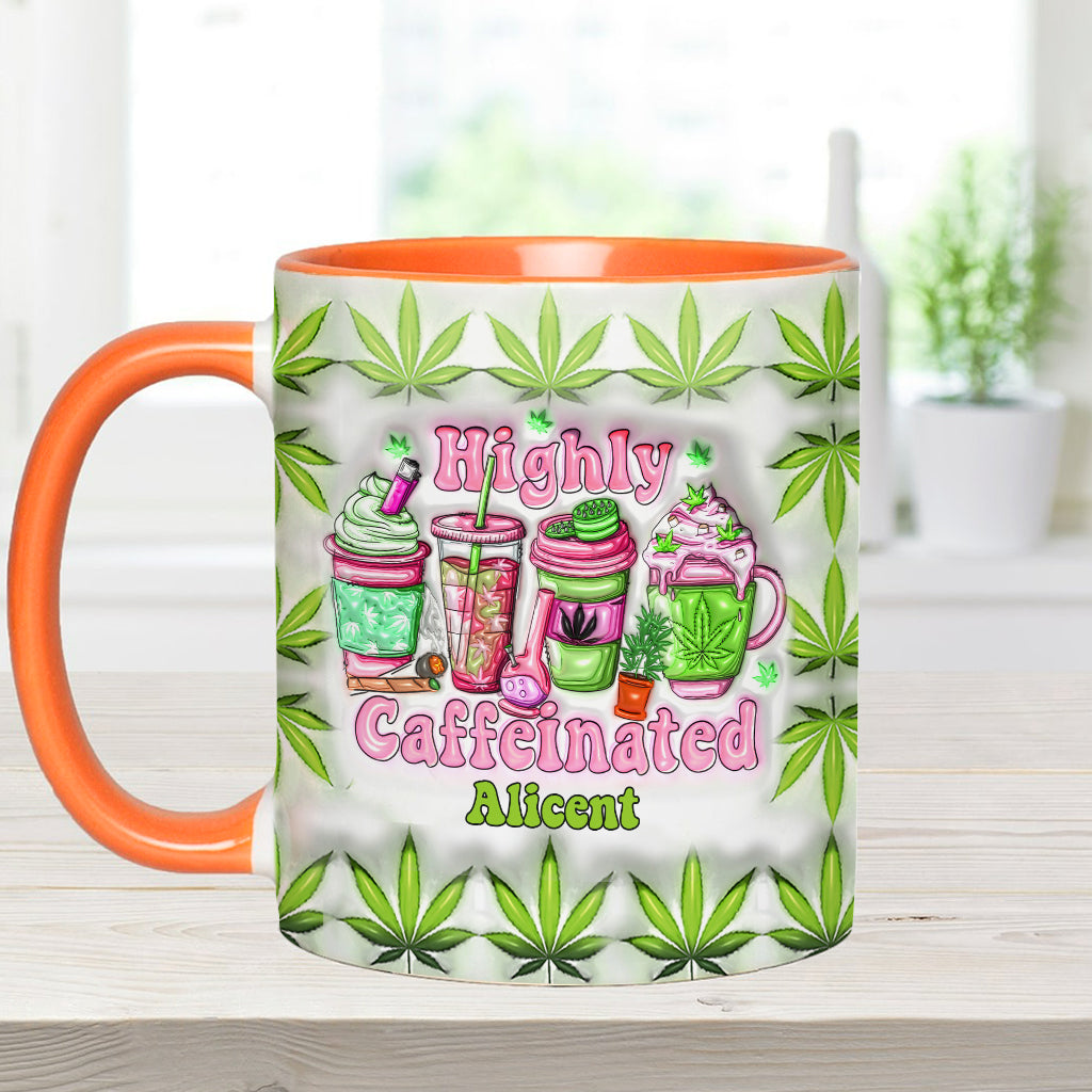 Mug personnalisé « Amoureux du cannabis » pour les amateurs de café ultra-caféiné (420).