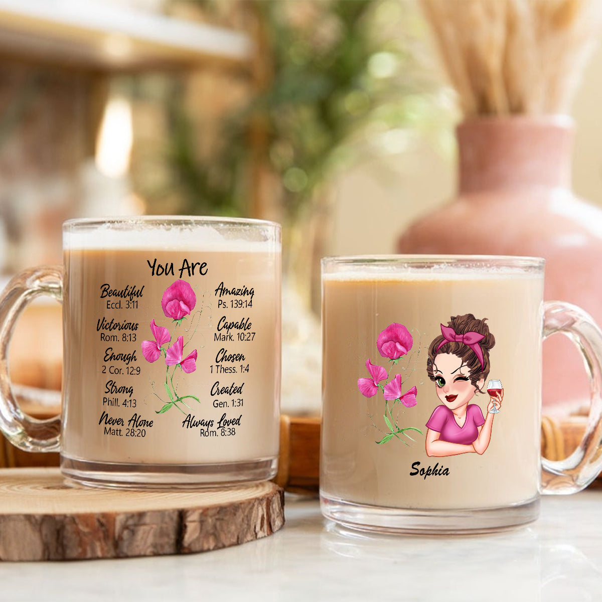 Tu es magnifique - Mug en verre personnalisé