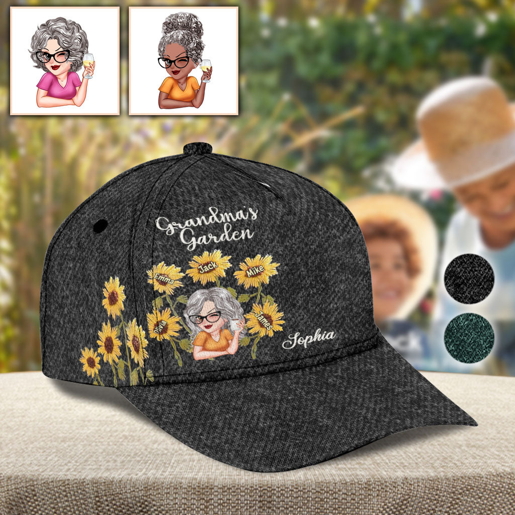 Fleurs sauvages du jardin de grand-mère - Casquette classique personnalisée pour grand-mère