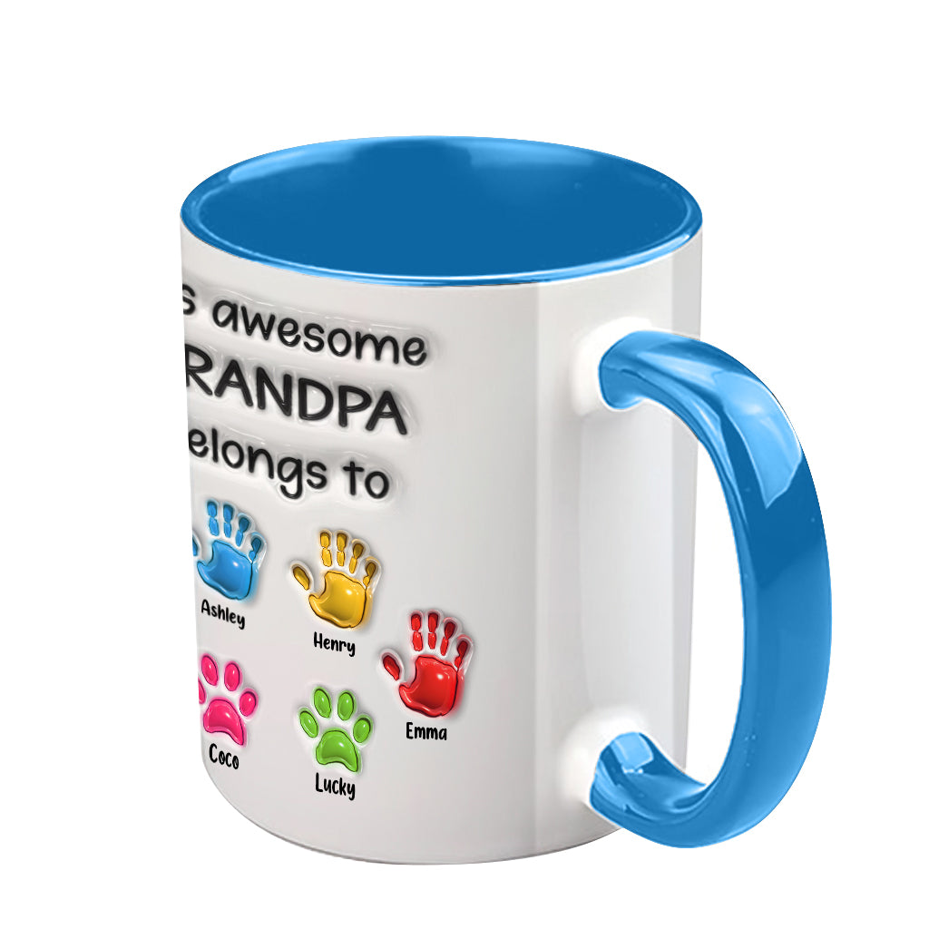 This Daddy Belongs to - Personalized Father Accent Mug