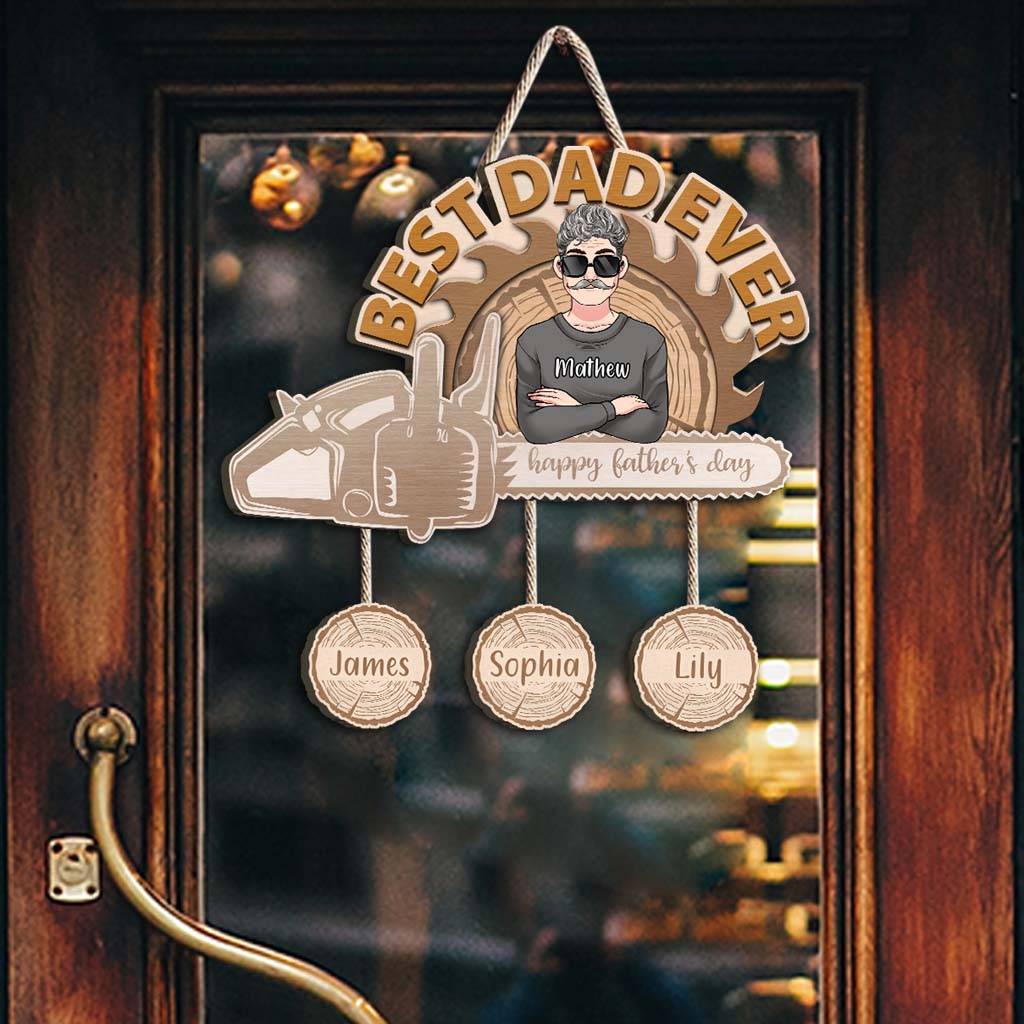 Best Dad Ever - Personalized Father Pallet Wood Sign