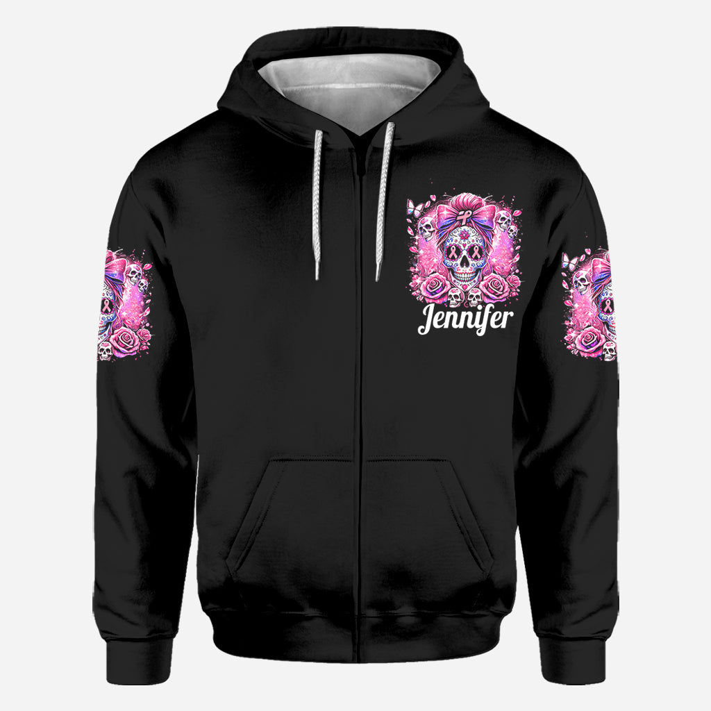 En octobre, on porte du rose - T-shirt personnalisé intégral pour la sensibilisation au cancer du sein