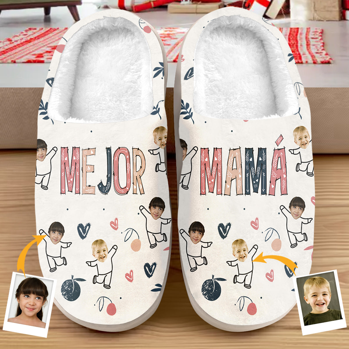 Mejor Mamá Feliz Día de la Madre - Chaussons Mère Personnalisés