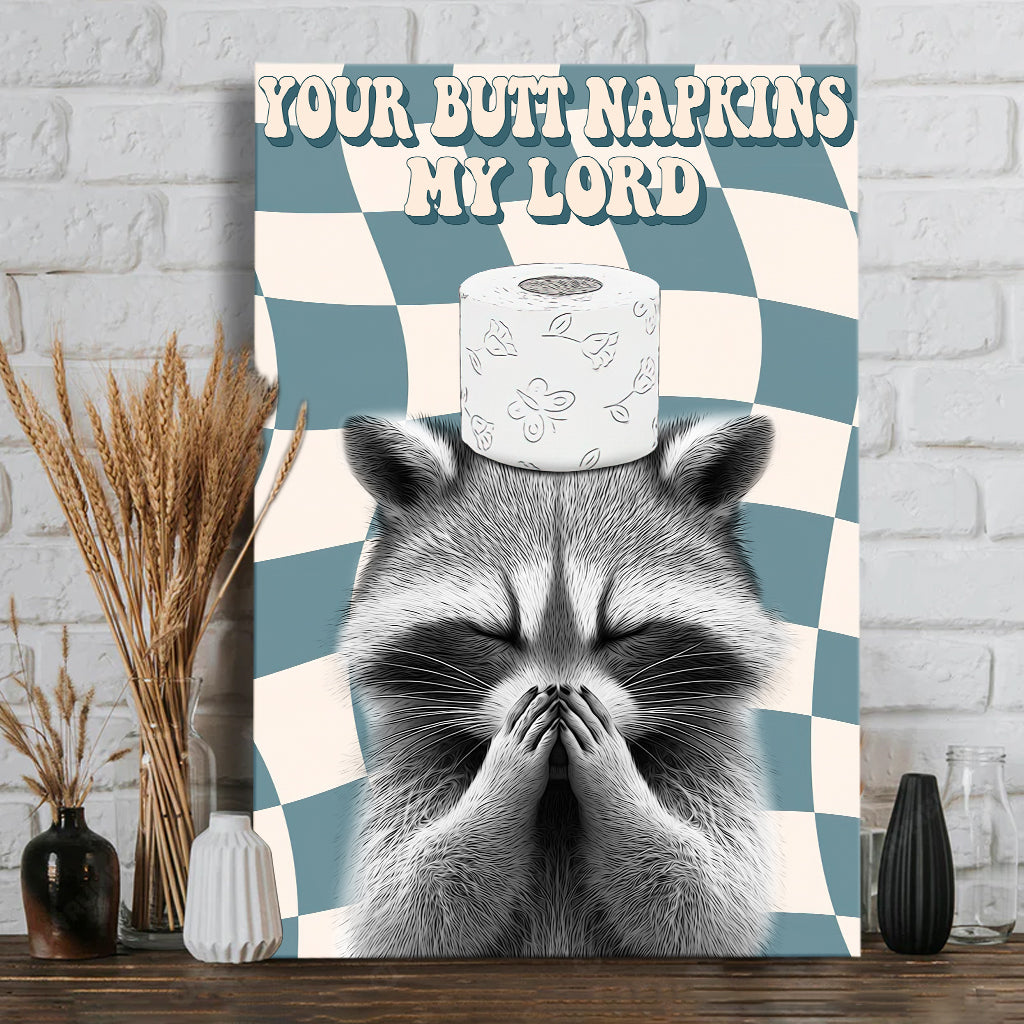 Votre serviette, mon Seigneur - Toile et affiche personnalisées avec raton laveur