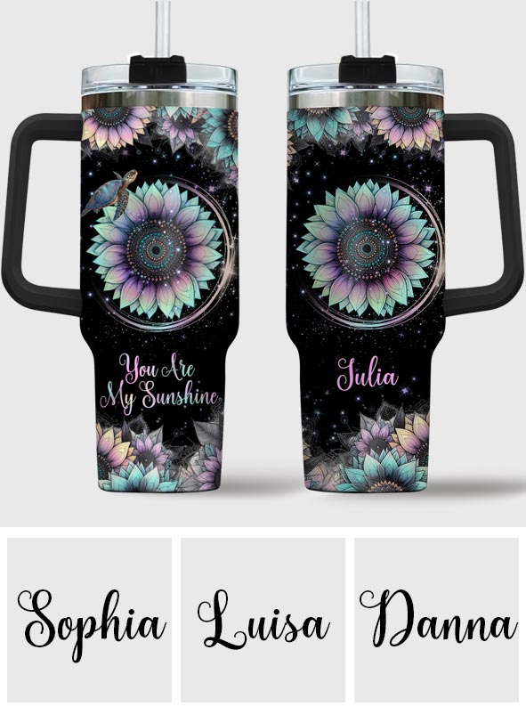 Tu es mon rayon de soleil - Gobelet personnalisé tortue avec anse