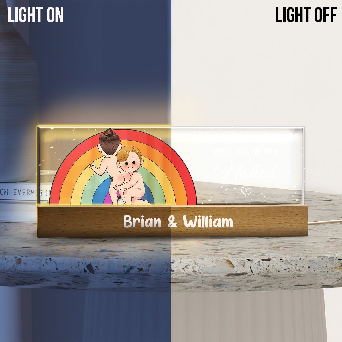 Illuminez votre intérieur - Veilleuse LED personnalisée pour le soutien LGBT