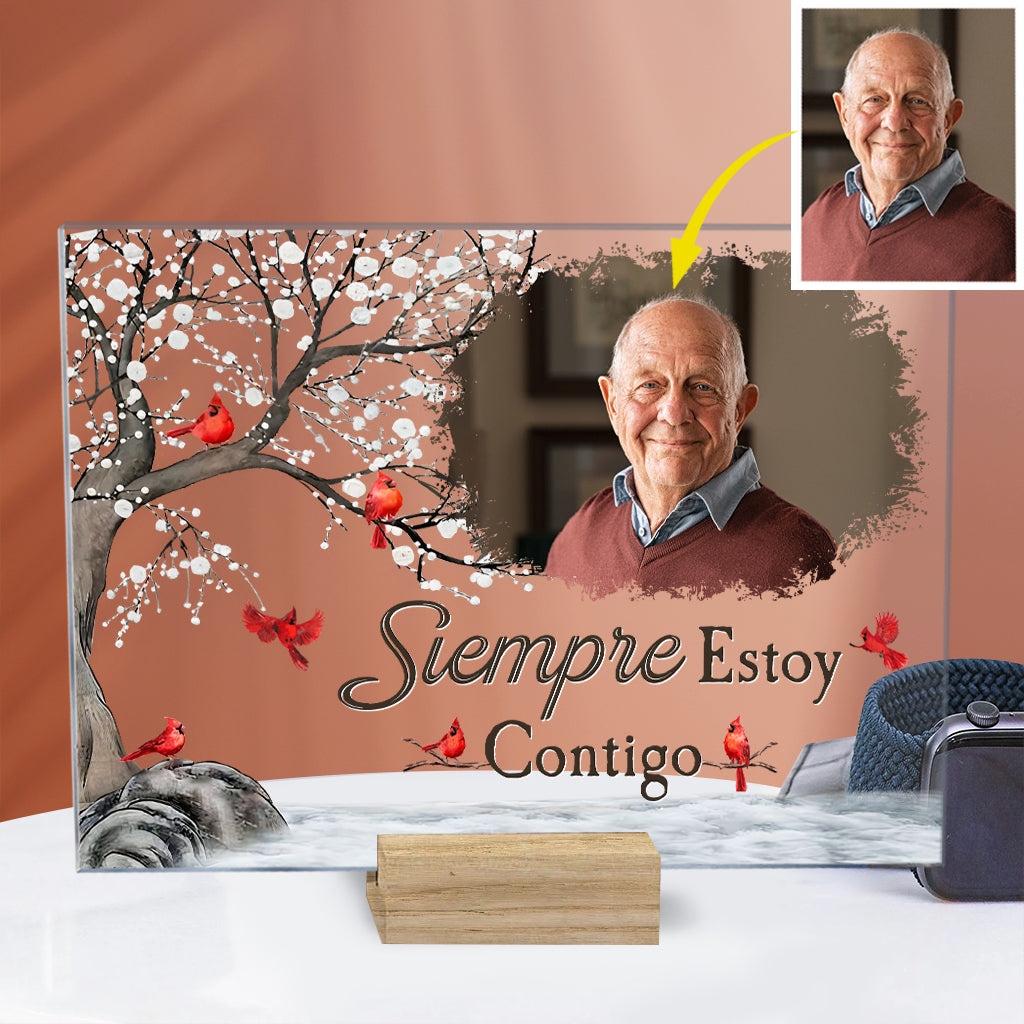Siempre Estoy Contigo - Plaque Acrylique Transparente Commémorative Personnalisée