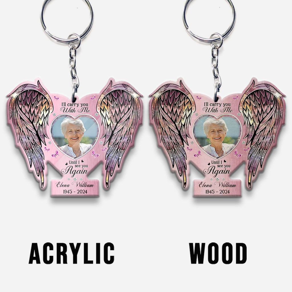 Memorial Wings Your Wings Were Ready But My Heart Was Not - Personalized Memorial Keychain