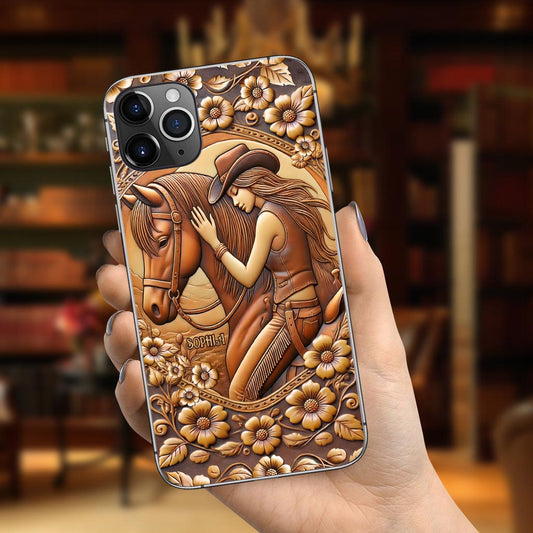 A Girl And Her Horse - Personalized Horse Phone Case