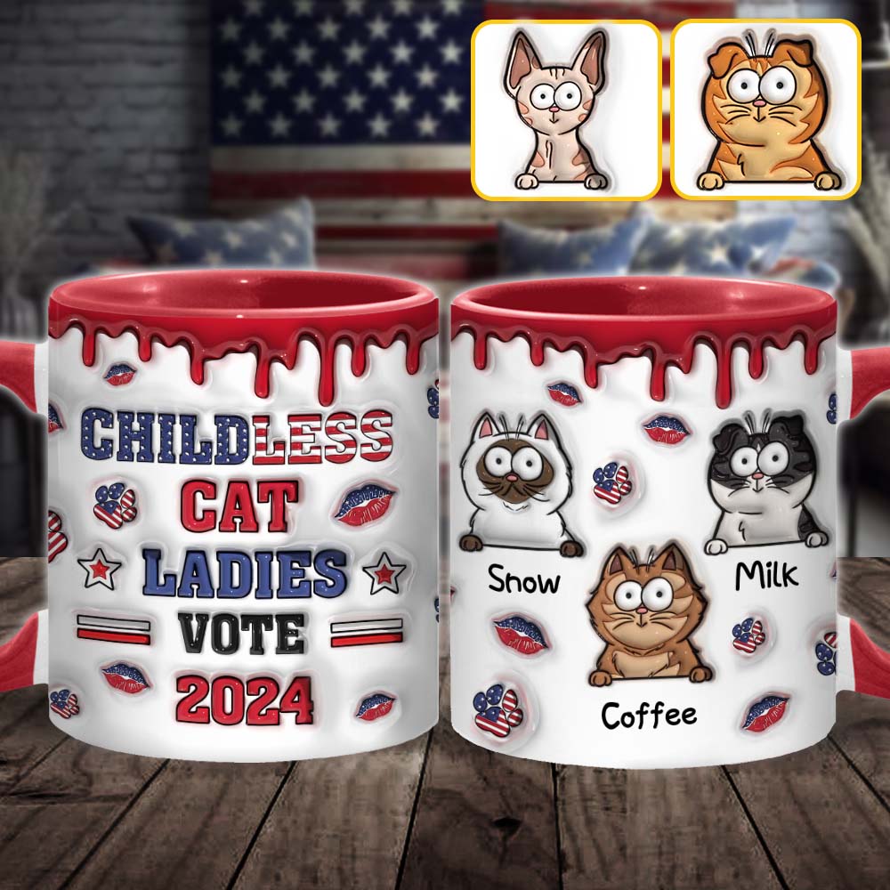 Childless Cat Ladies - Personalized Cat Accent Mug