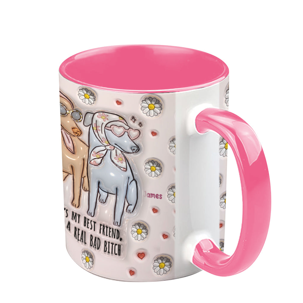 She's My Best Friend - Personalized Bestie Accent Mug