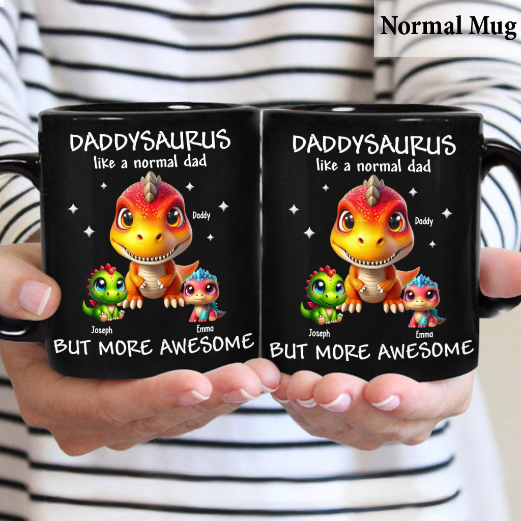 Mug personnalisé pour papa « Papa-Papa-Papa » en 3D avec dinosaures Grand-Papa-Papa –