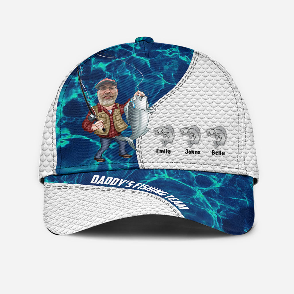 Casquette de pêche classique personnalisée Reel Cool Dad avec drapeau américain