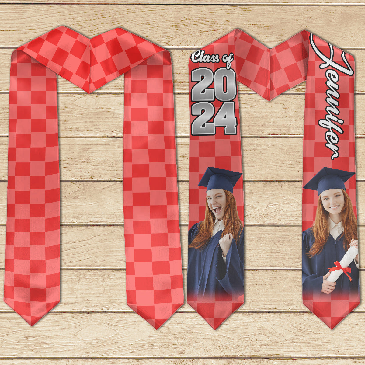 Photo Custom Graduation Stole Sash - Personalized Graduation Graduation Stole