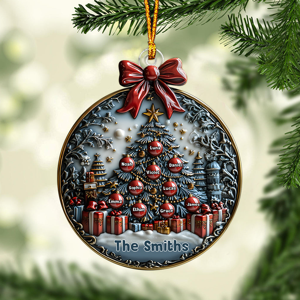 Merry Christmas - Personalized Family Custom Shaped Ornament