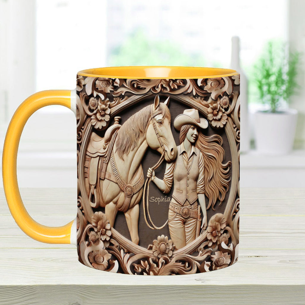 Mug personnalisé « Une fille et son cheval »