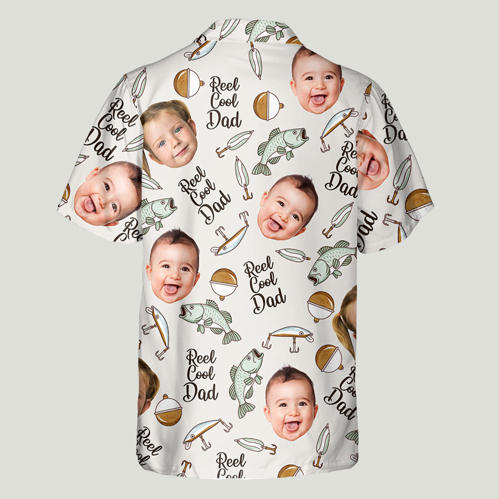 Reel Cool Dad - Personalized Fishing Hawaiian Shirt