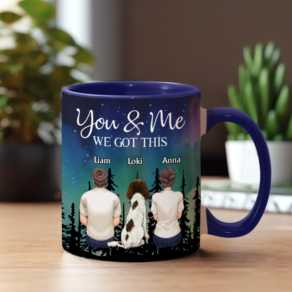 Mug personnalisé pour couples : Toi, moi et les chiens