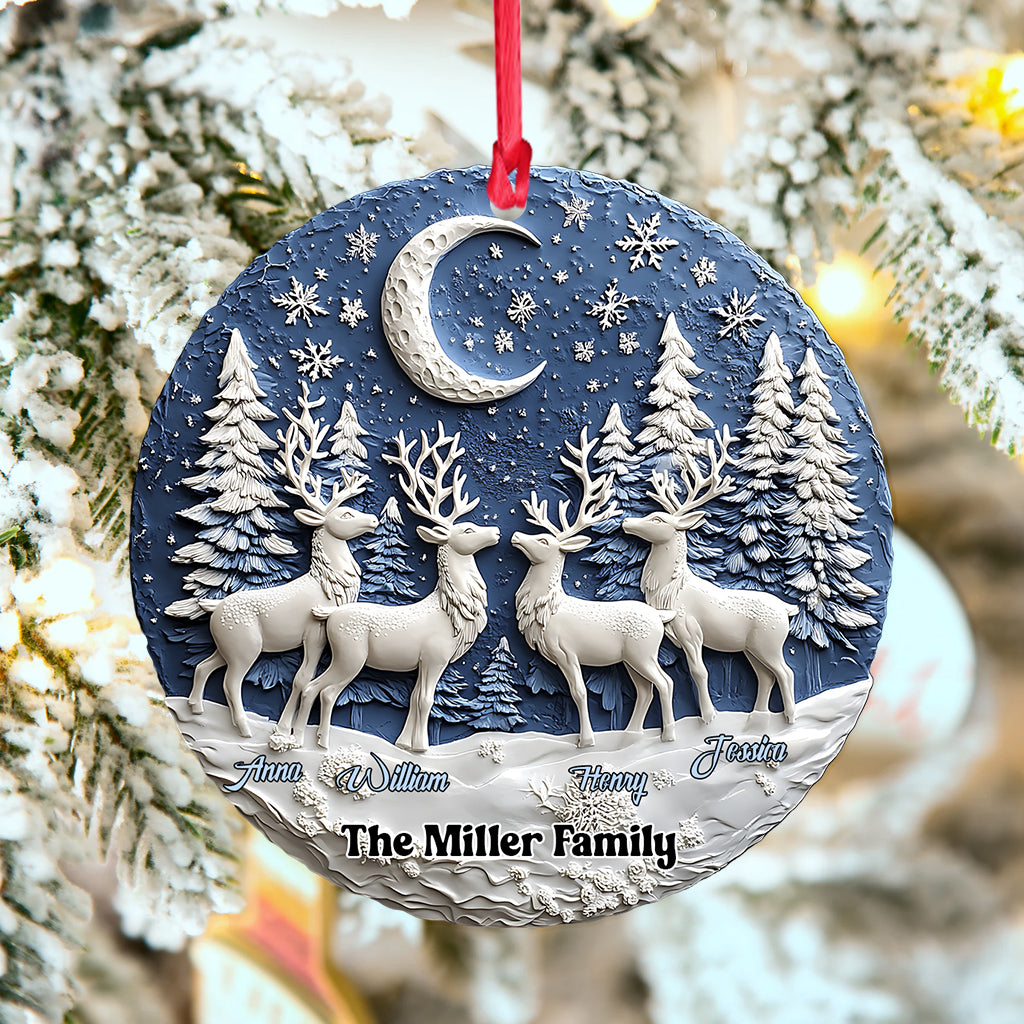 Beautiful Night Silent Night - Personalized Family Ornament