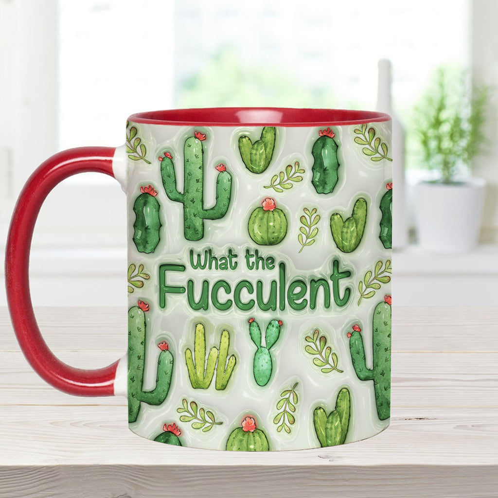 Plantes succulentes et succulentes - Mug personnalisé avec motif cactus
