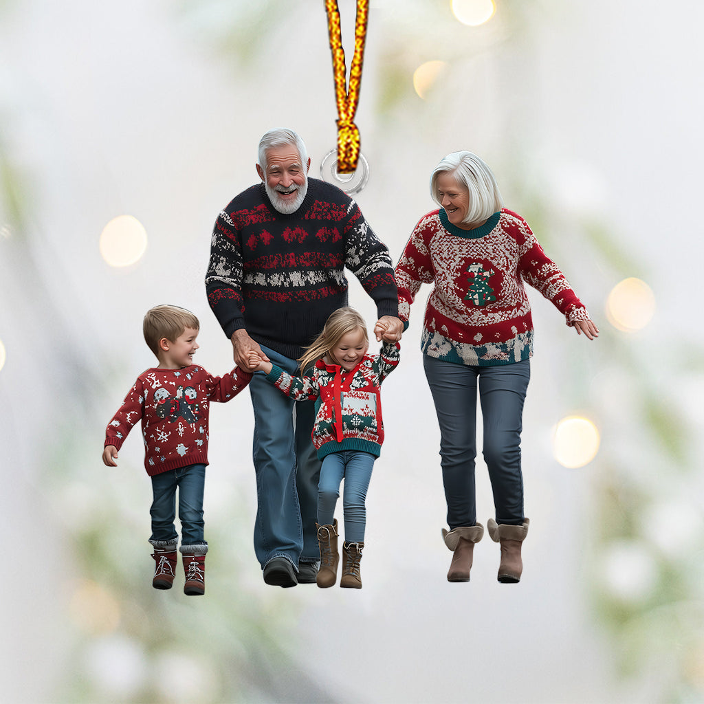 Ornement photo personnalisé - Ornement familial personnalisé de forme personnalisée