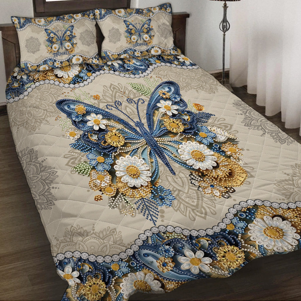 Beautiful Butterfly - Personalized Butterfly Quilt Set