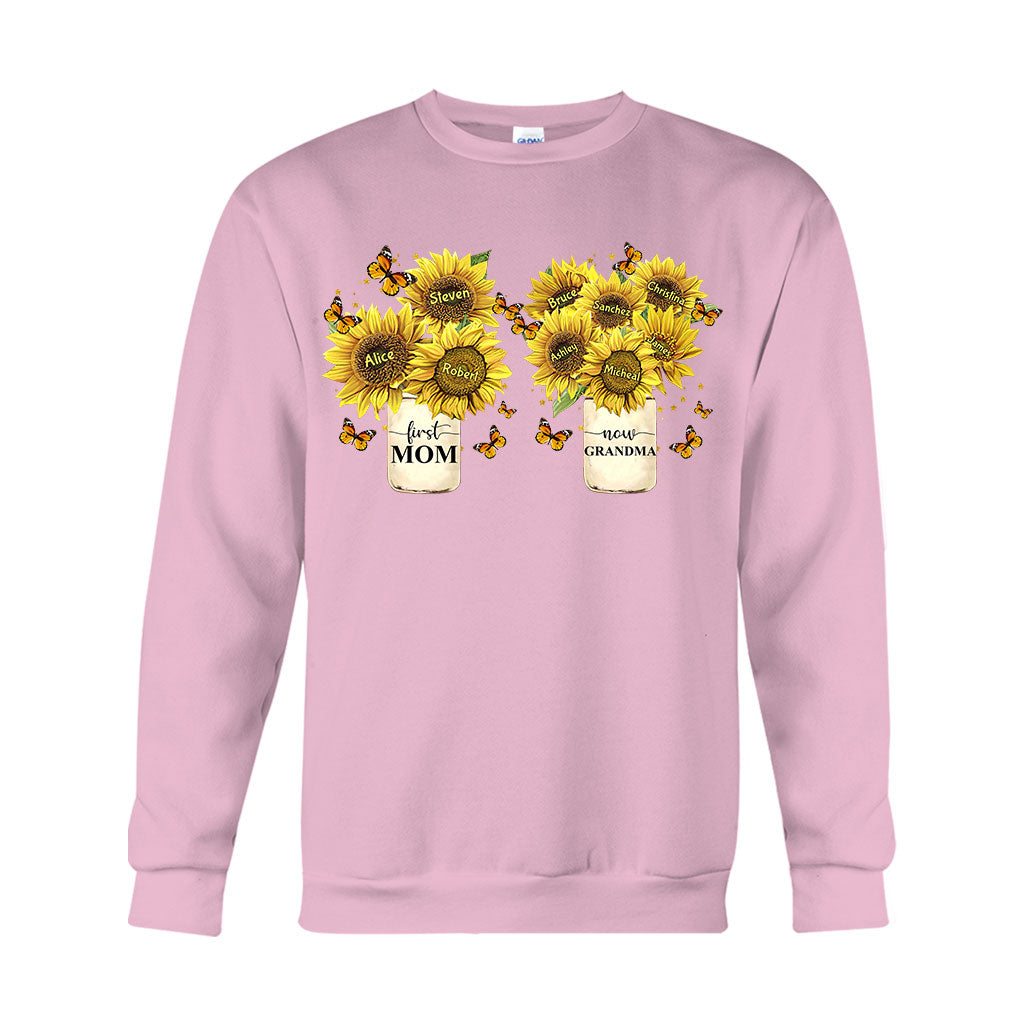 D'abord maman, maintenant grand-mère - T-shirt et sweat à capuche personnalisés pour grand-mère