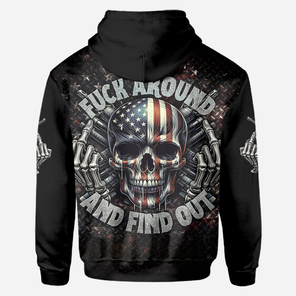 American Flag Skeleton - Personalized Skull All Over Shirt