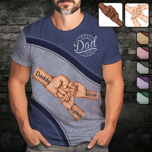 Meilleur papa du monde - T-shirt personnalisé pour papa