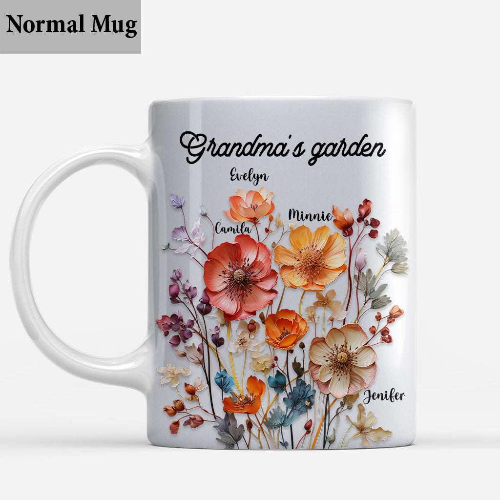 Le jardin de grand-mère - Mug personnalisé pour grand-mère