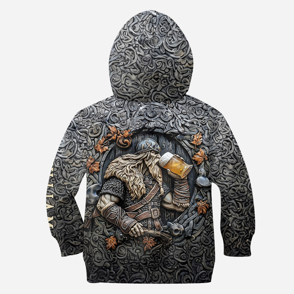 Légende du guerrier viking buveur - T-shirt viking personnalisé intégral