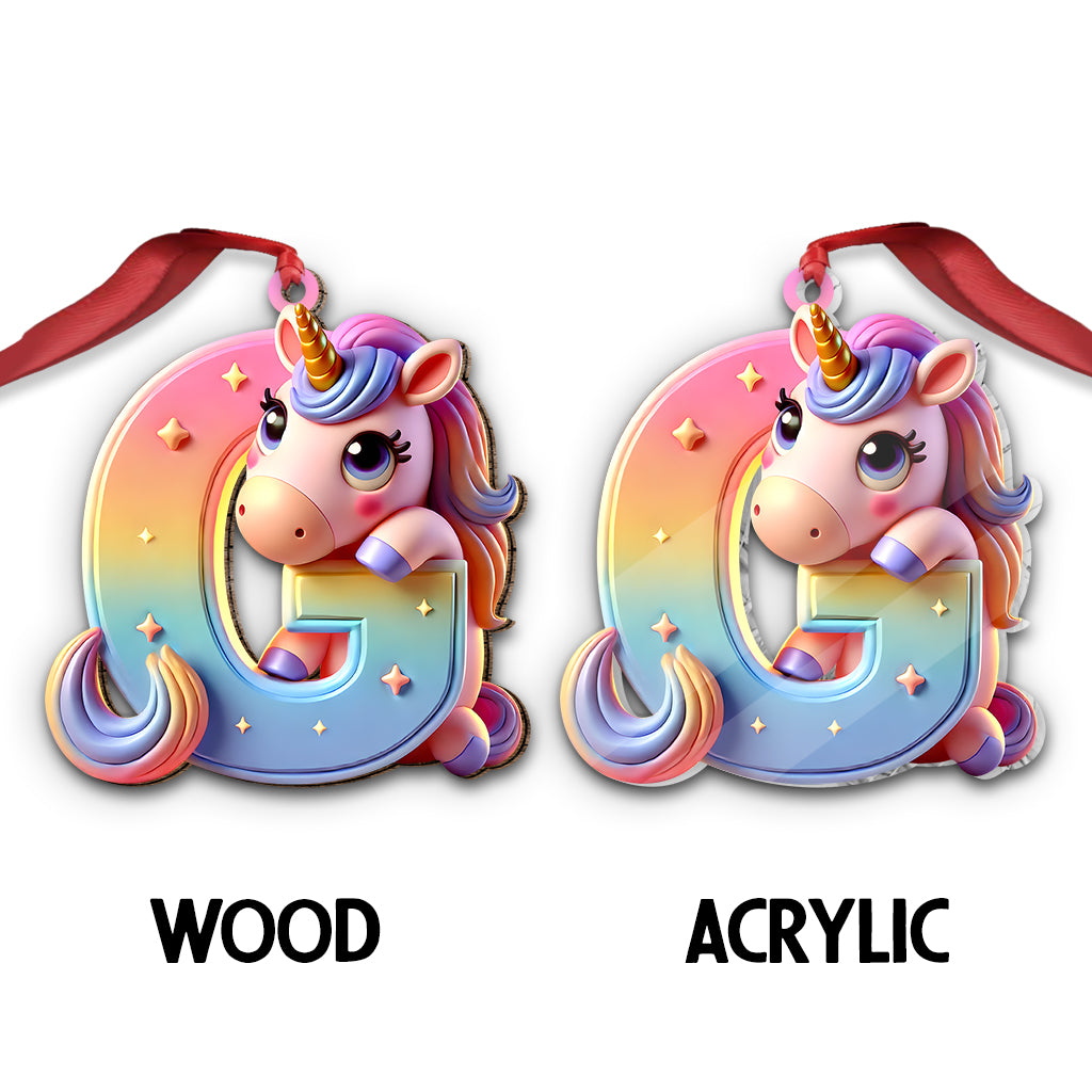 Cute Unicorn - Personalized Kid Ornament