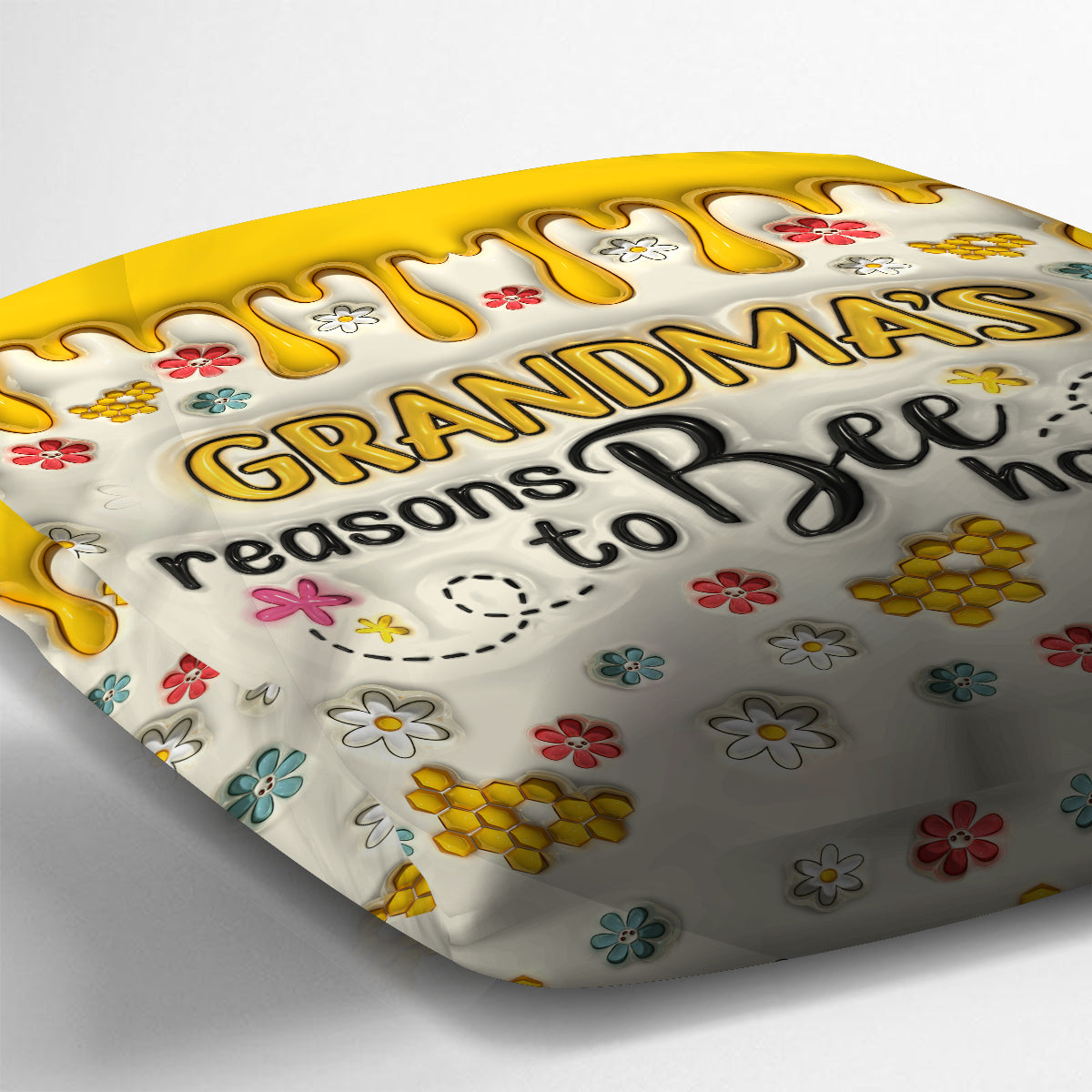 Les raisons de grand-mère d'être heureuse - Coussin décoratif personnalisé pour grand-mère