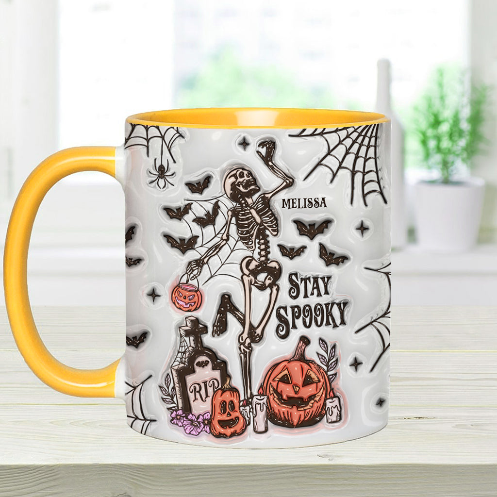 Restez effrayant - Mug personnalisé à motif crâne