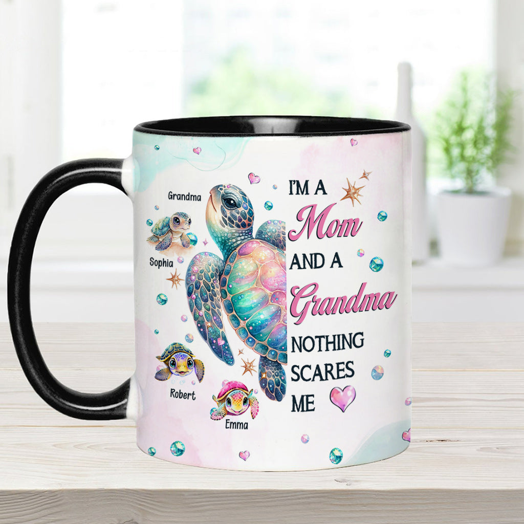 Rien ne me fait peur, mamie tortue - Mug personnalisé pour mamie