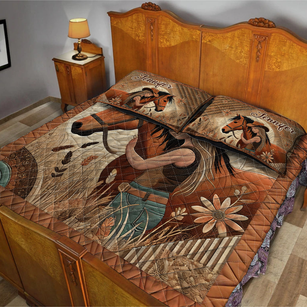 Horse Lovers - Personalized Horse Quilt Set