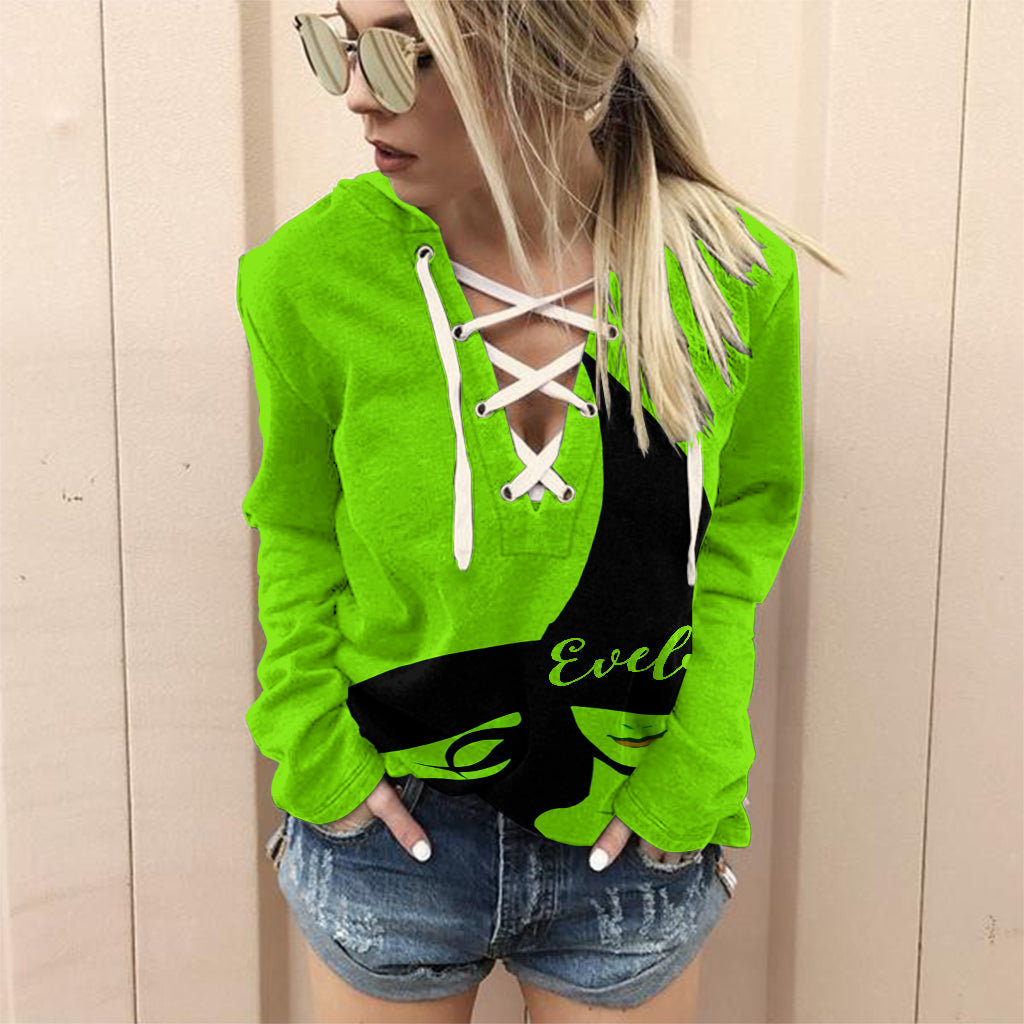 Robe Sorcière Verte - Robe Sorcière Personnalisée à Manches Longues et Épaules Dénudées