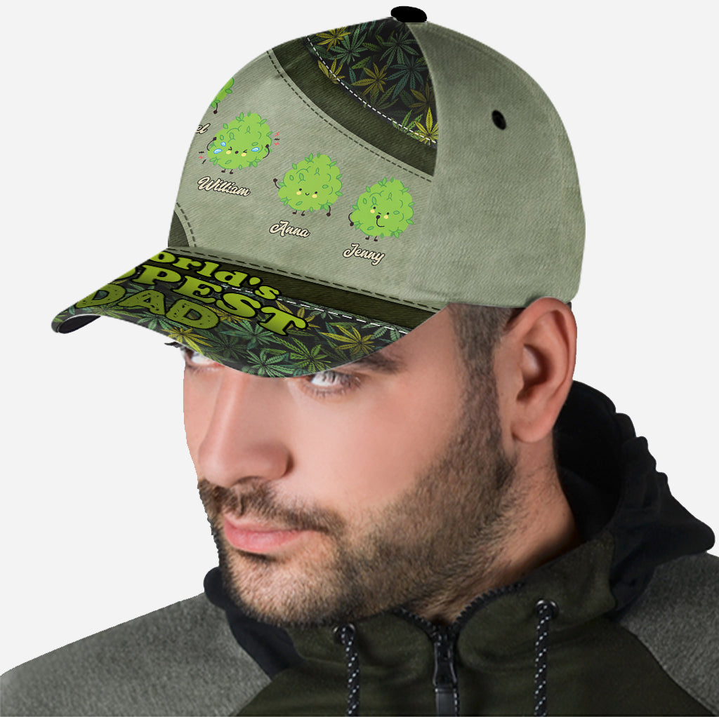 Dopest Dad Marijuana Daddy - Personalized Father Classic Cap