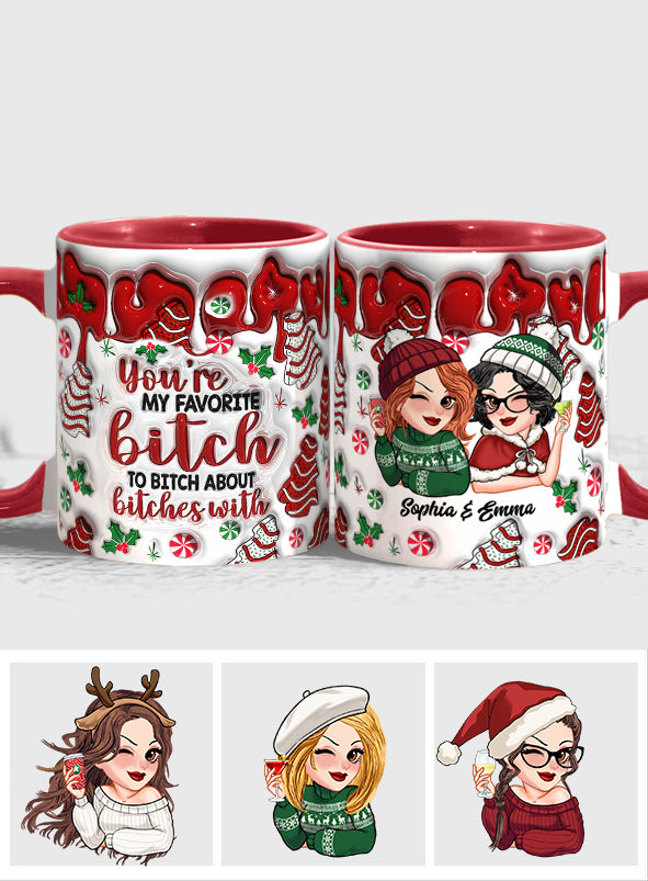 Best Bitches - Personalized Bestie Accent Mug