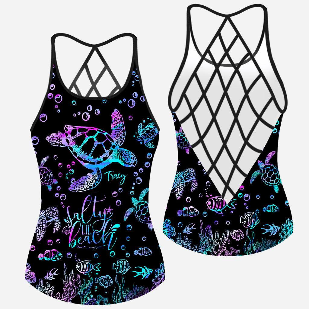 Tortues marines - Débardeur personnalisé avec croix de tortues