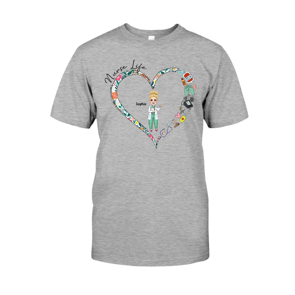 Vie d'infirmière - T-shirt et sweat à capuche personnalisés pour infirmières