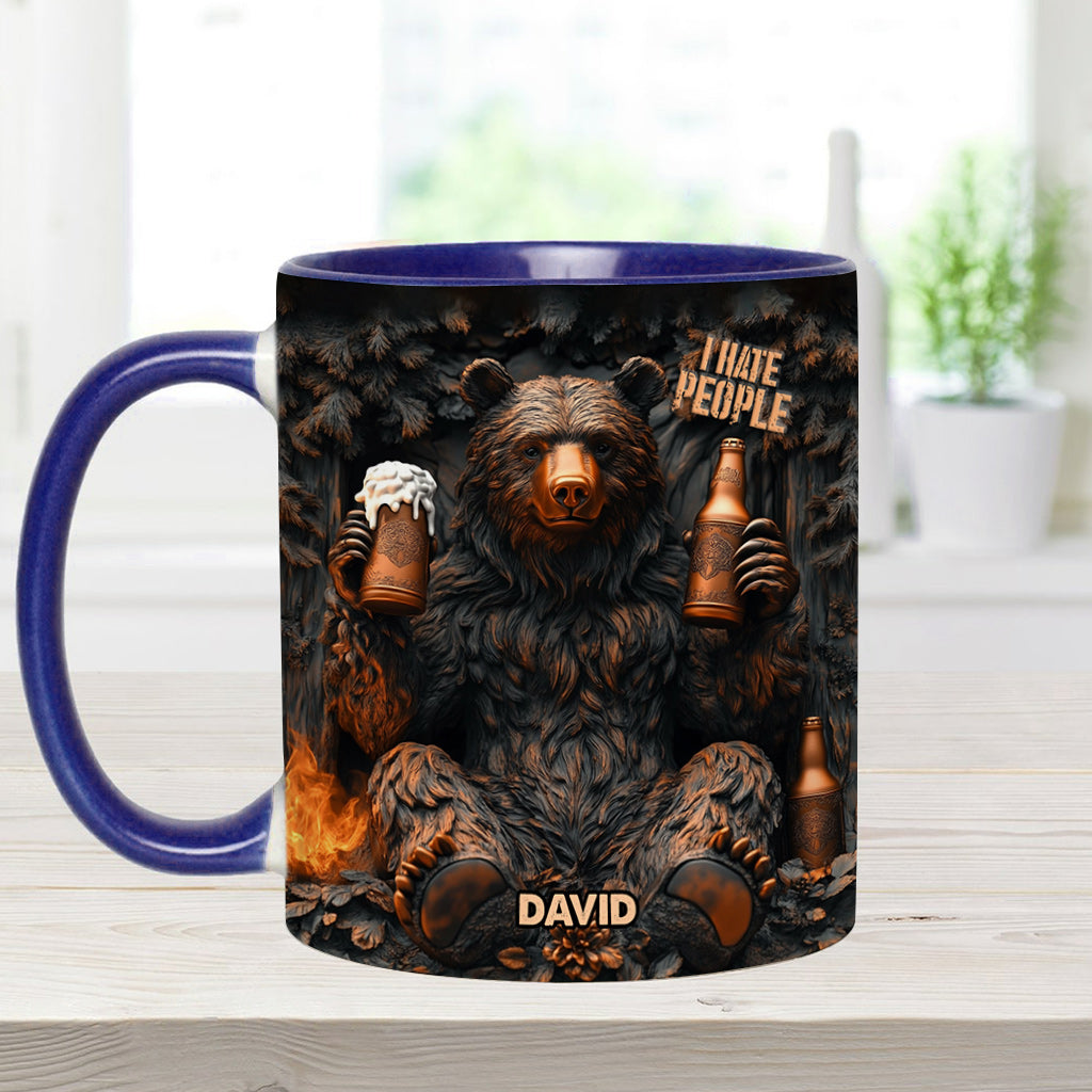 Je déteste les gens - Mug de camping personnalisé